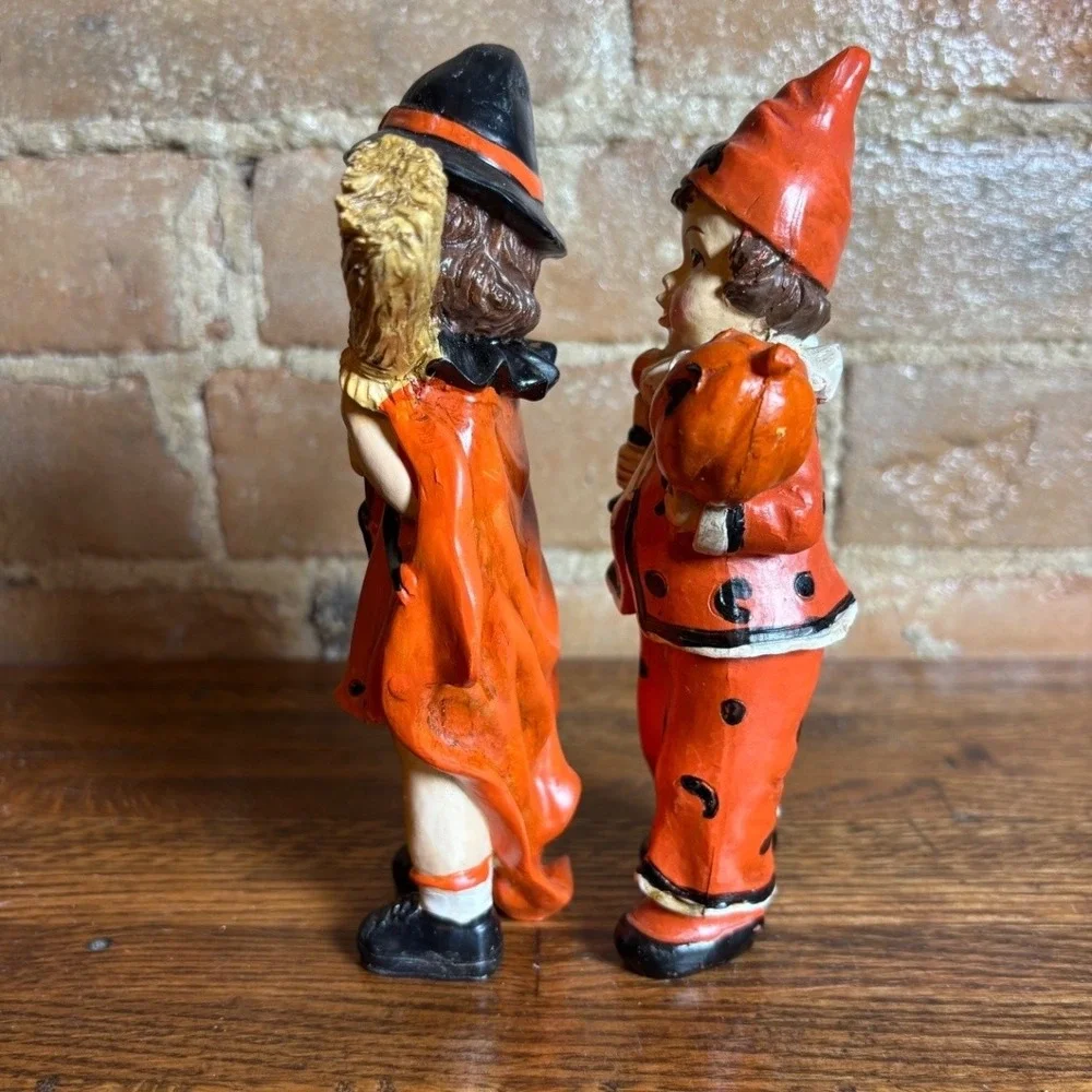 Halloween Hobby Lobby Set Clown Girl Witch Costumes Figurines Vintage Inspired